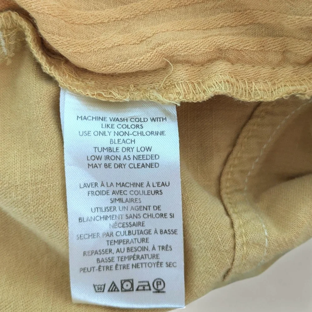 We The Free Ridley Mustard Pleated Wide-Leg Harem Jeans Oversized